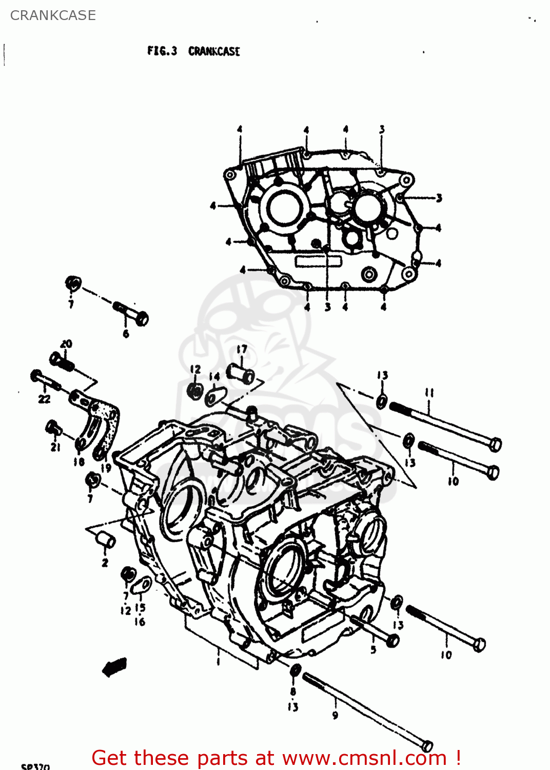 CRANKCASE SP370 1978 (C) USA (E03)