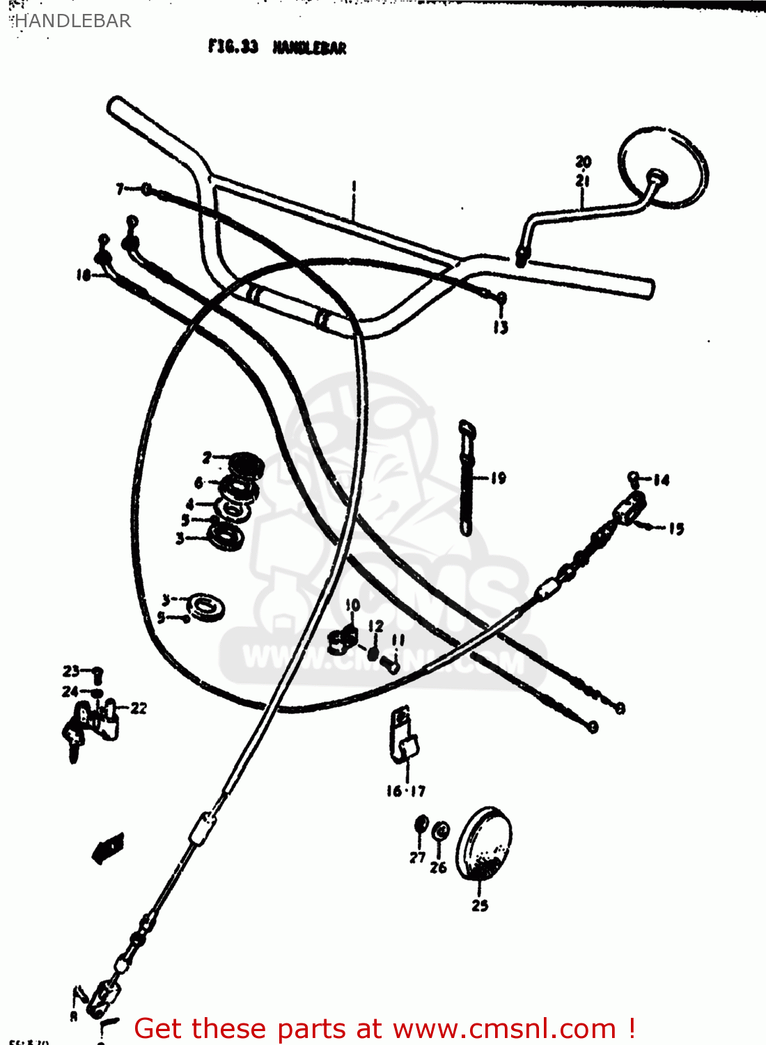 HANDLEBAR SP370 1978 (C) USA (E03)