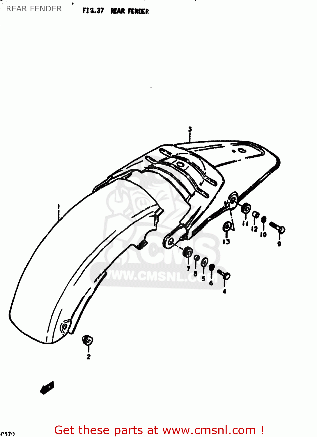 REAR FENDER SP370 1978 (C) USA (E03)