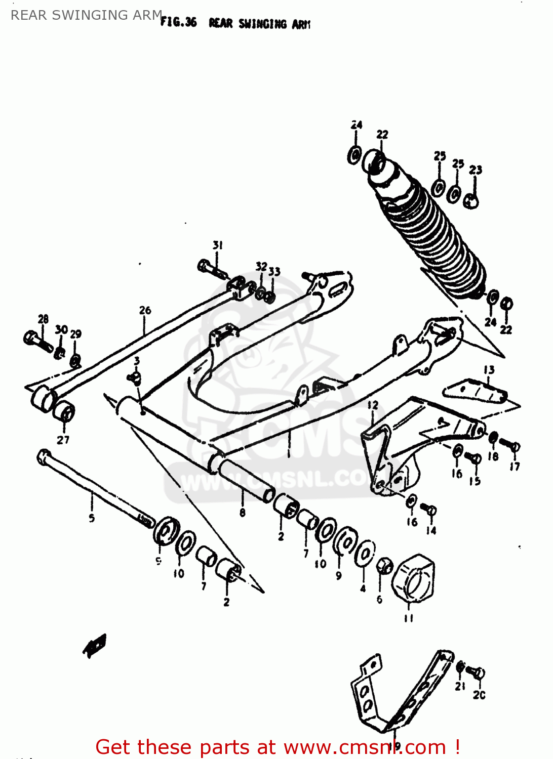 REAR SWINGING ARM SP370 1978 (C) USA (E03)