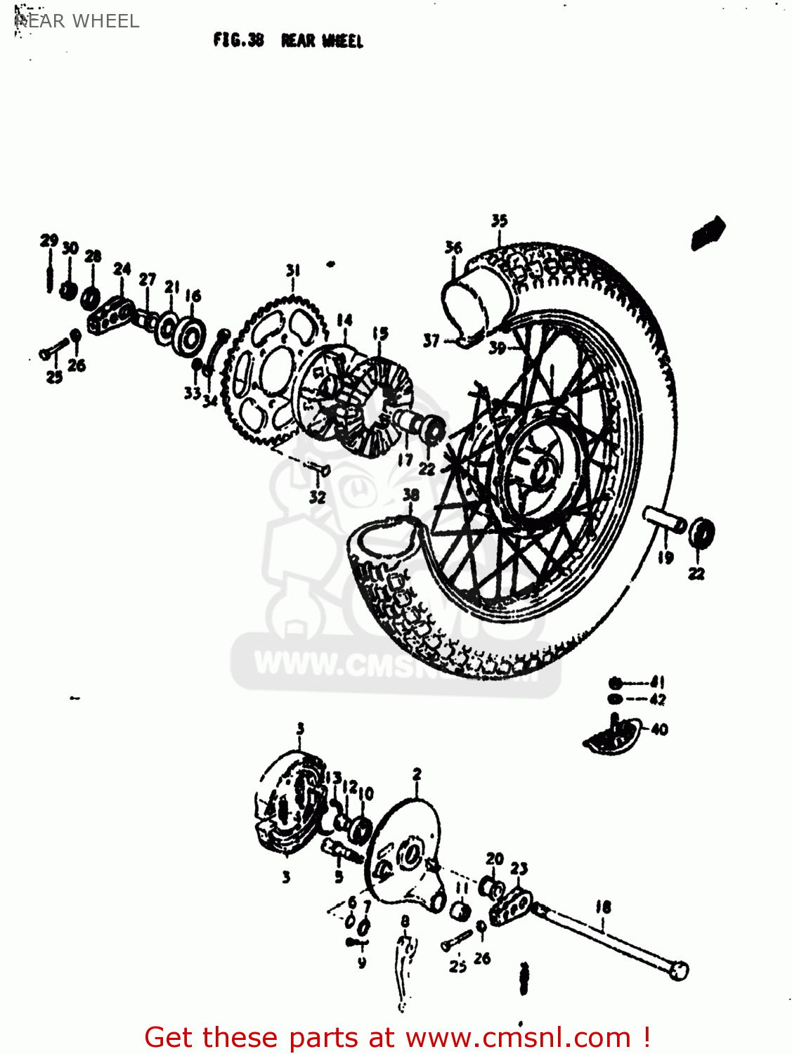 REAR WHEEL SP370 1978 (C) USA (E03)