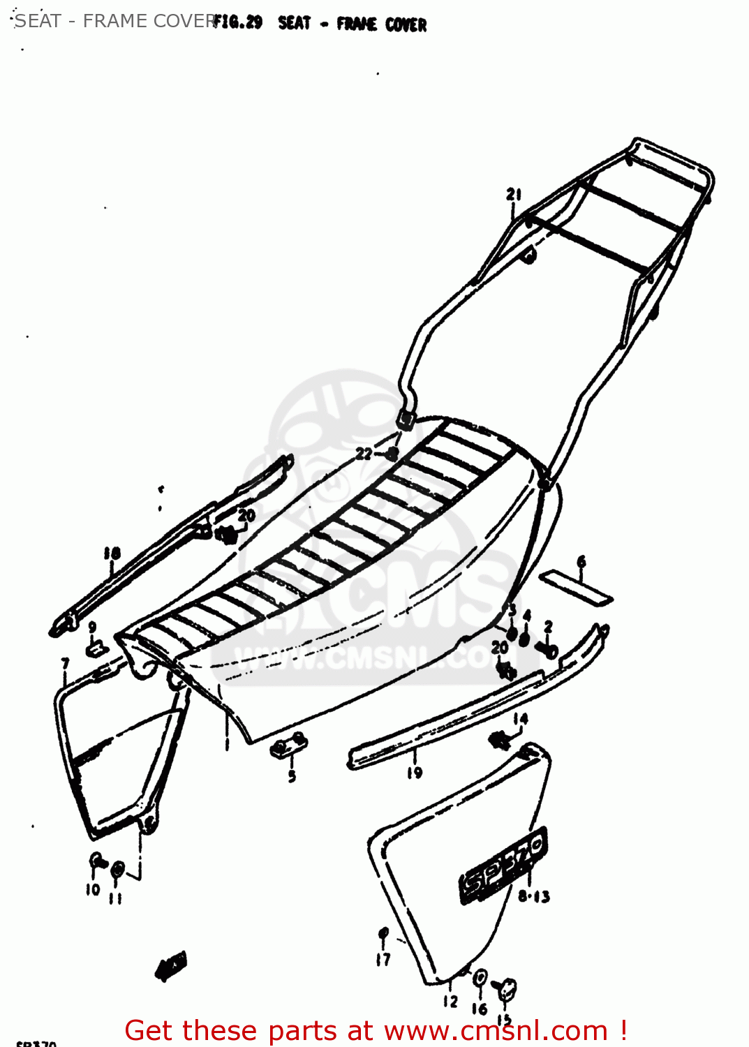 SEAT - FRAME COVER SP370 1978 (C) USA (E03)