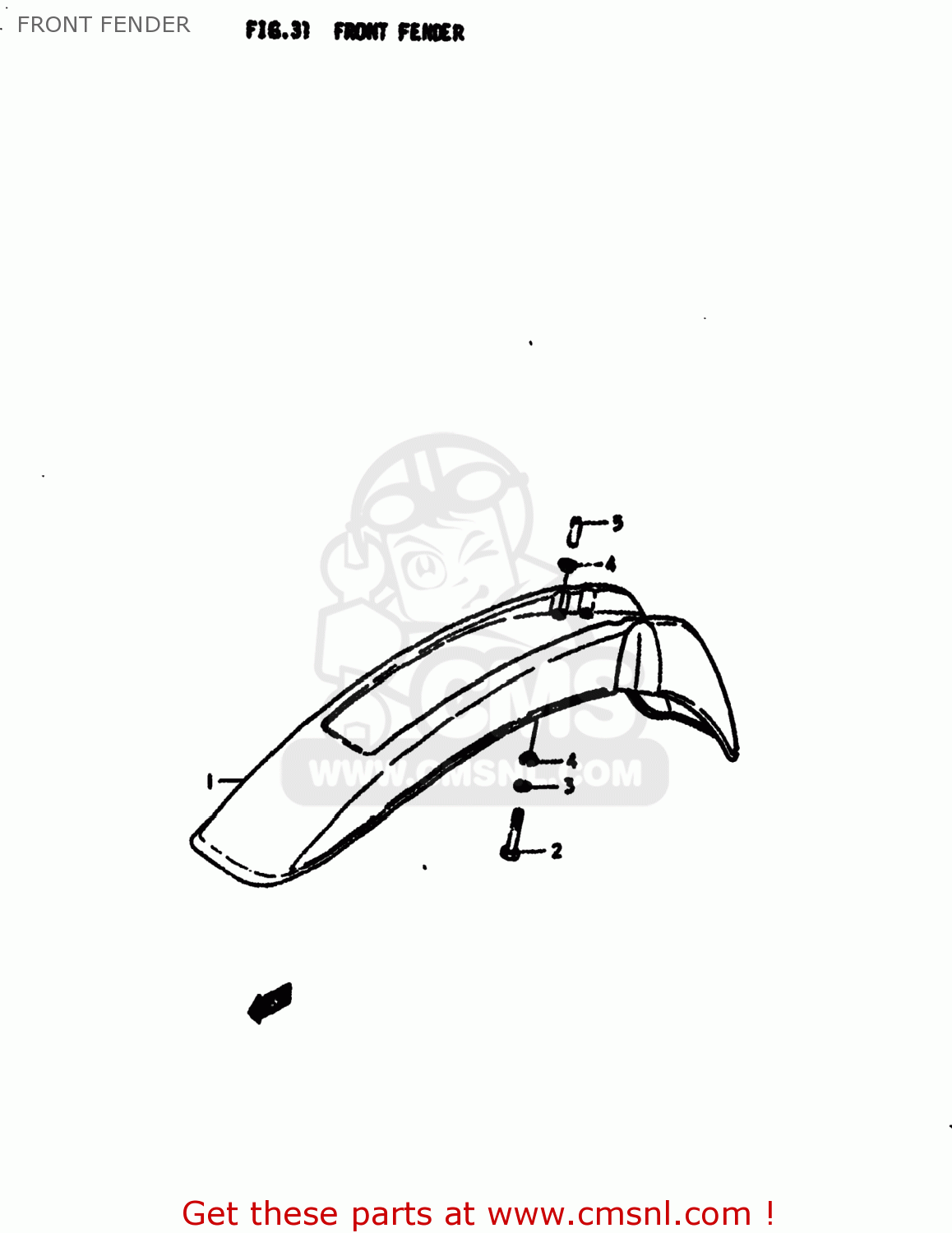 FRONT FENDER SP370 1979 (N) USA (E03)