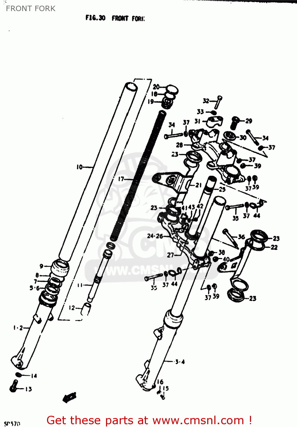 FRONT FORK SP370 1979 (N) USA (E03)