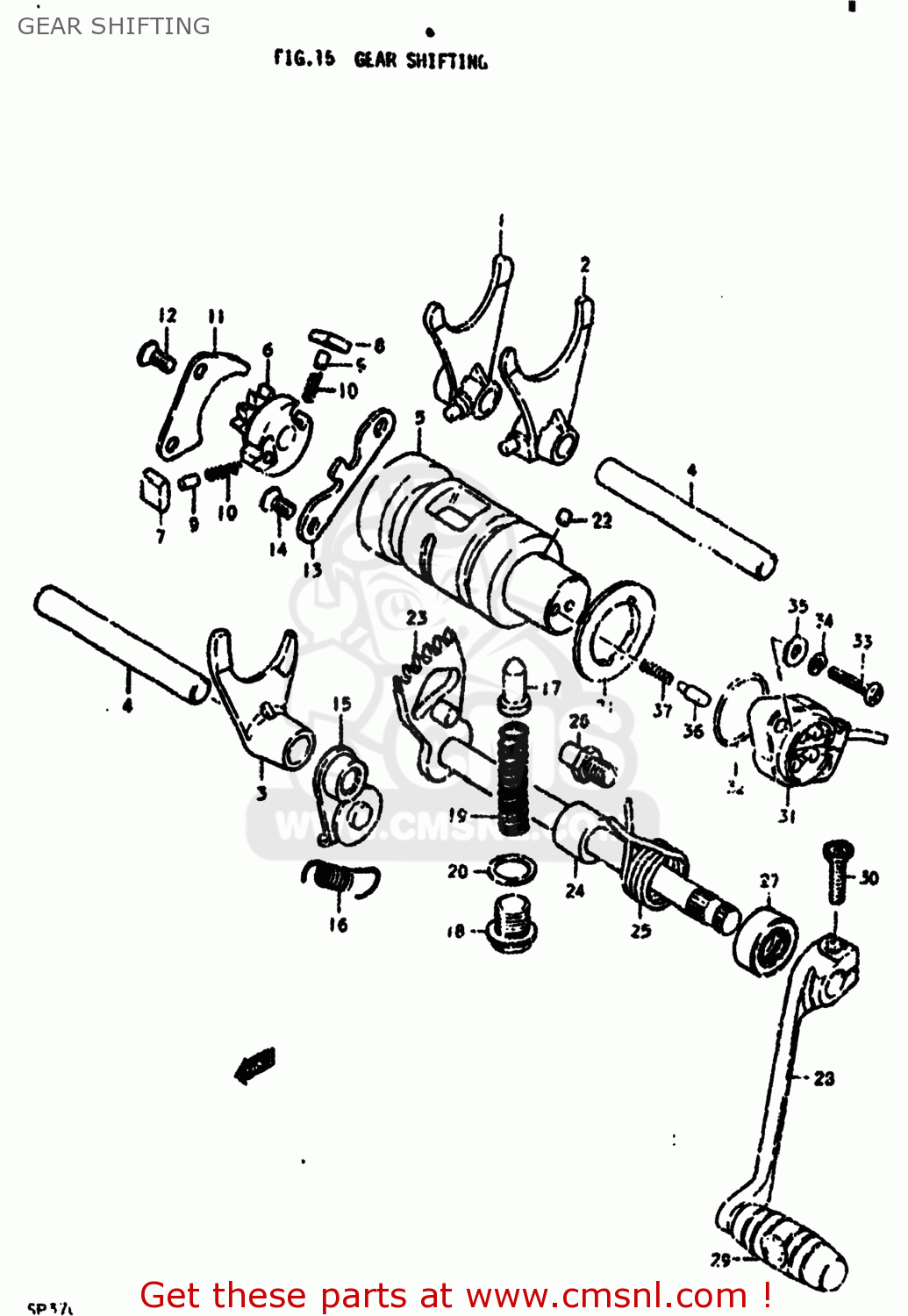 GEAR SHIFTING SP370 1979 (N) USA (E03)