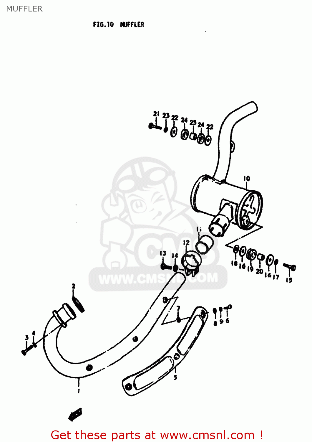 MUFFLER SP370 1979 (N) USA (E03)