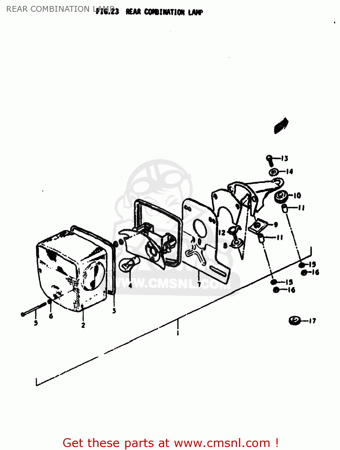 REAR COMBINATION LAMP SP370 1979 (N) USA (E03)