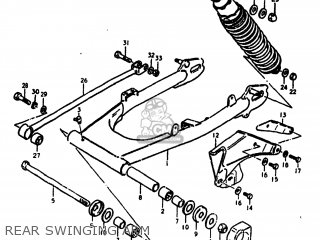 REAR SWINGING ARM - SP370 1979 (N) USA (E03)