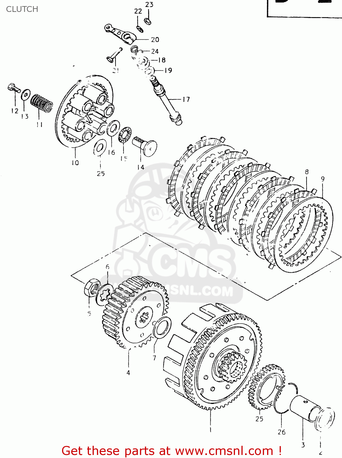 CLUTCH SP400 1980 (T) (01 02 04 E06 E15 E16 E17 E21 E24 E25 E30 E34 E39