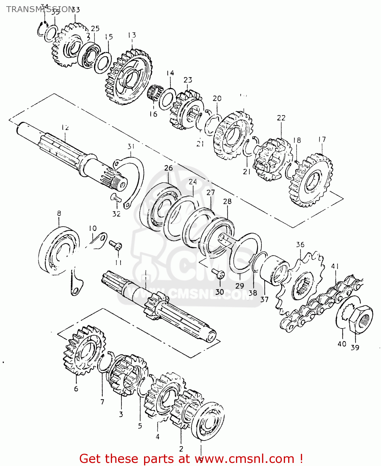 TRANSMISSION SP400 1980 (T) (01 02 04 E06 E15 E16 E17 E21 E24 E25 E30 E34 E39
