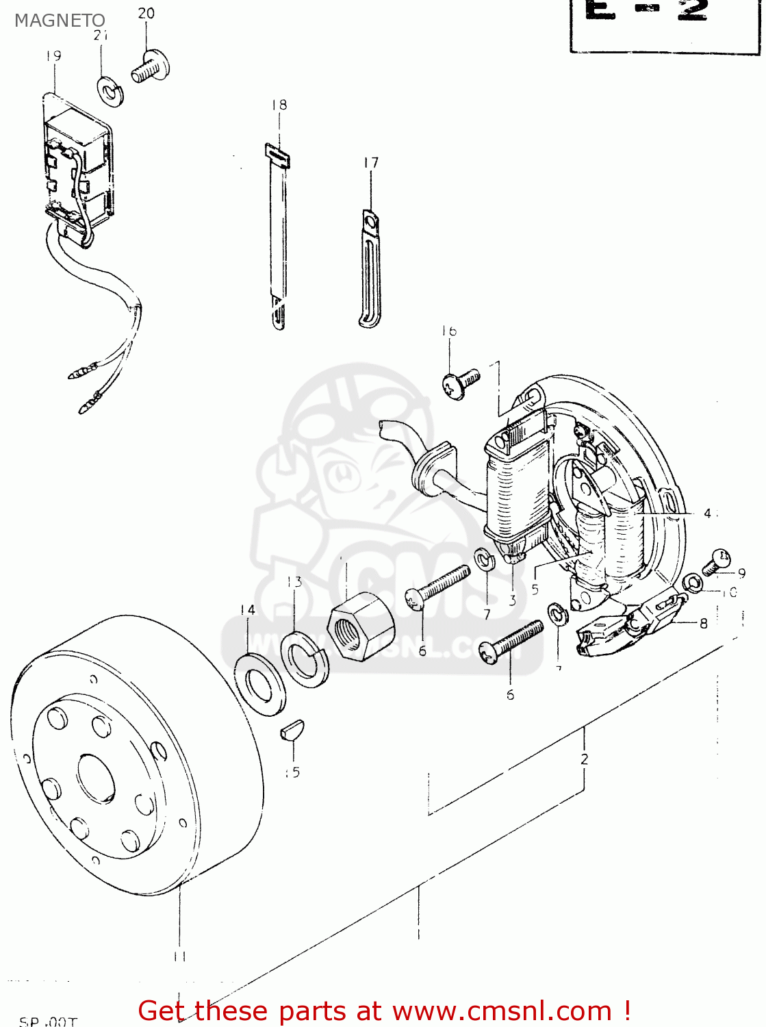 MAGNETO SP400 1980 (T) (01 02 04 E06 E15 E16 E17 E21 E24 E25 E30 E34 E39