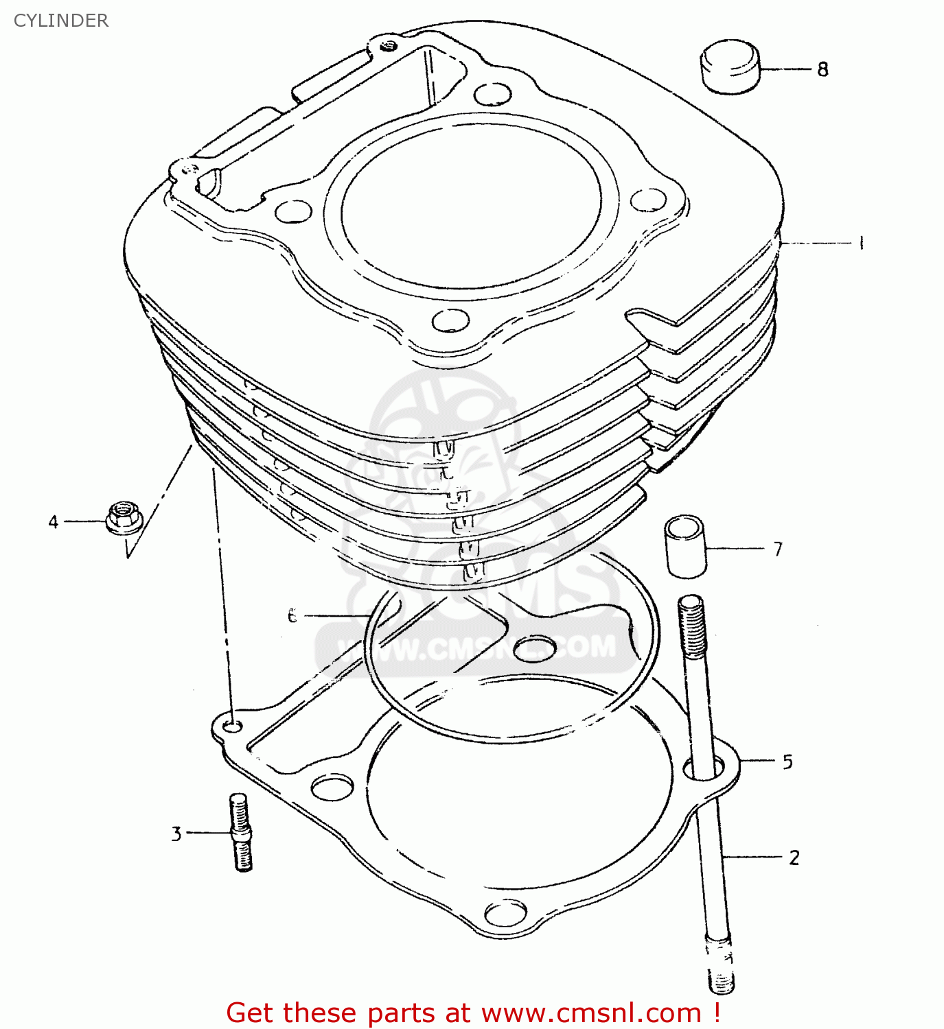 CYLINDER SP400 1980 (T) (01 02 04 E06 E15 E16 E17 E21 E24 E25 E30 E34 E39