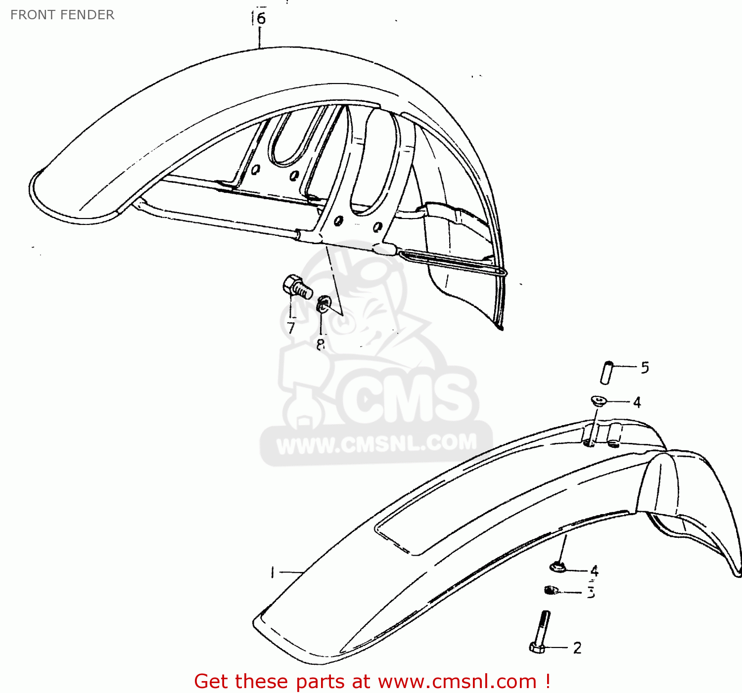 FRONT FENDER SP400 1980 (T) (01 02 04 E06 E15 E16 E17 E21 E24 E25 E30 E34 E39