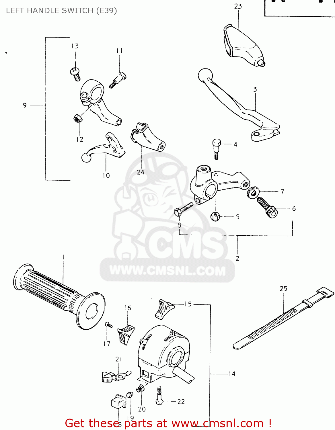 LEFT HANDLE SWITCH (E39) SP400 1980 (T) (01 02 04 E06 E15 E16 E17 E21 E24 E25 E30 E34 E39