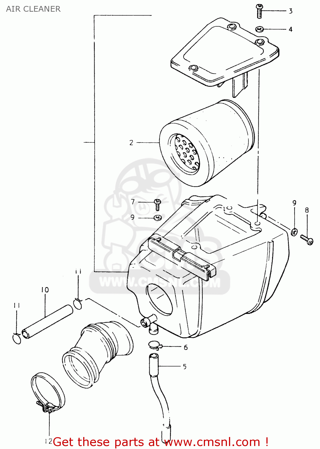 AIR CLEANER SP400 1980 (T) (01 02 04 E06 E15 E16 E17 E21 E24 E25 E30 E34 E39