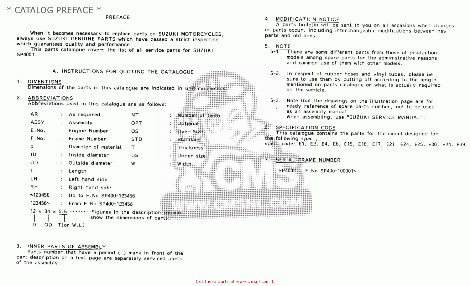 * CATALOG PREFACE * SP400 1980 (T) (01 02 04 E06 E15 E16 E17 E21 E24 E25 E30 E34 E39