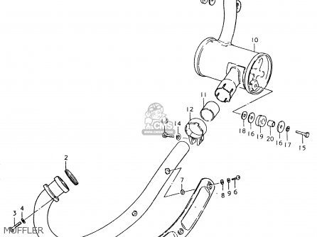 MUFFLER - SP400 1980 (T) (01 02 04 E06 E15 E16 E17 E21 E24 E25 E30 E34 E39