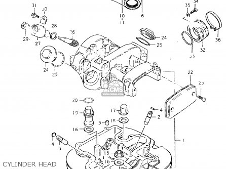 CYLINDER HEAD - SP400 1980 (T) (01 02 04 E06 E15 E16 E17 E21 E24 E25 E30 E34 E39