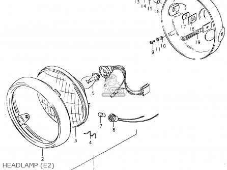 HEADLAMP (E2) - SP400 1980 (T) (01 02 04 E06 E15 E16 E17 E21 E24 E25 E30 E34 E39