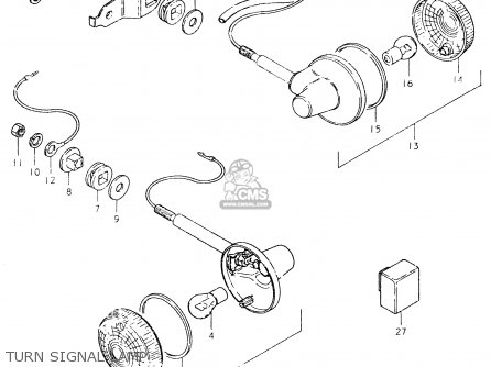 TURN SIGNAL LAMP - SP400 1980 (T) (01 02 04 E06 E15 E16 E17 E21 E24 E25 E30 E34 E39