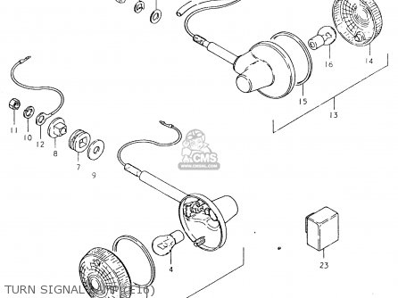 TURN SIGNAL LAMP (E16) - SP400 1980 (T) (01 02 04 E06 E15 E16 E17 E21 E24 E25 E30 E34 E39