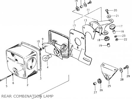 REAR COMBINATION LAMP - SP400 1980 (T) (01 02 04 E06 E15 E16 E17 E21 E24 E25 E30 E34 E39