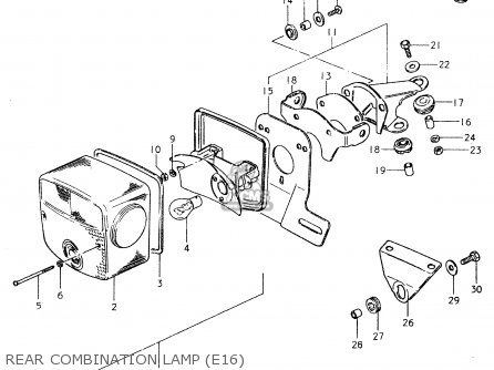 REAR COMBINATION LAMP (E16) - SP400 1980 (T) (01 02 04 E06 E15 E16 E17 E21 E24 E25 E30 E34 E39