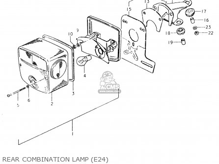 REAR COMBINATION LAMP (E24) - SP400 1980 (T) (01 02 04 E06 E15 E16 E17 E21 E24 E25 E30 E34 E39