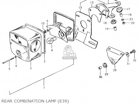 REAR COMBINATION LAMP (E39) - SP400 1980 (T) (01 02 04 E06 E15 E16 E17 E21 E24 E25 E30 E34 E39