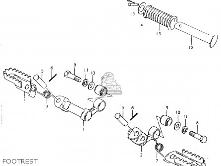 FOOTREST - SP400 1980 (T) (01 02 04 E06 E15 E16 E17 E21 E24 E25 E30 E34 E39