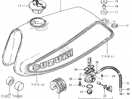 FUEL TANK - SP400 1980 (T) (01 02 04 E06 E15 E16 E17 E21 E24 E25 E30 E34 E39