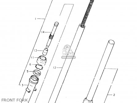 FRONT FORK - SP400 1980 (T) (01 02 04 E06 E15 E16 E17 E21 E24 E25 E30 E34 E39