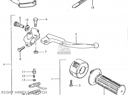 RIGHT HANDLE SWITCH - SP400 1980 (T) (01 02 04 E06 E15 E16 E17 E21 E24 E25 E30 E34 E39