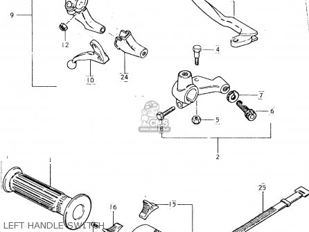 LEFT HANDLE SWITCH - SP400 1980 (T) (01 02 04 E06 E15 E16 E17 E21 E24 E25 E30 E34 E39