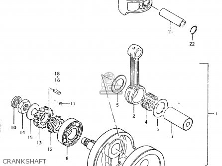CRANKSHAFT - SP400 1980 (T) (01 02 04 E06 E15 E16 E17 E21 E24 E25 E30 E34 E39