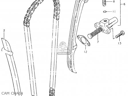 CAM CHAIN - SP400 1980 (T) (01 02 04 E06 E15 E16 E17 E21 E24 E25 E30 E34 E39