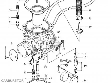 CARBURETOR - SP400 1980 (T) (01 02 04 E06 E15 E16 E17 E21 E24 E25 E30 E34 E39