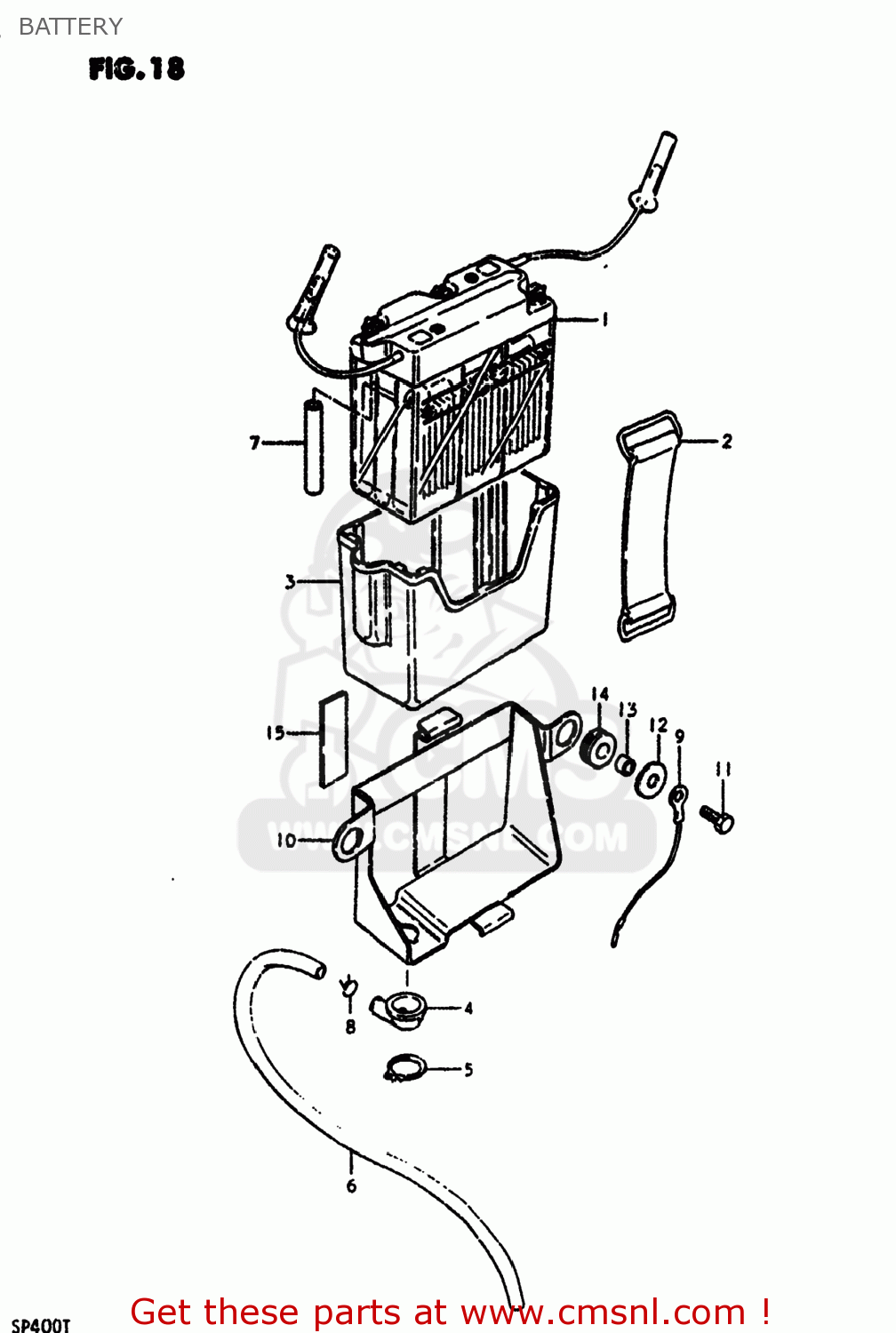 BATTERY SP400 1980 (T) USA (E03)