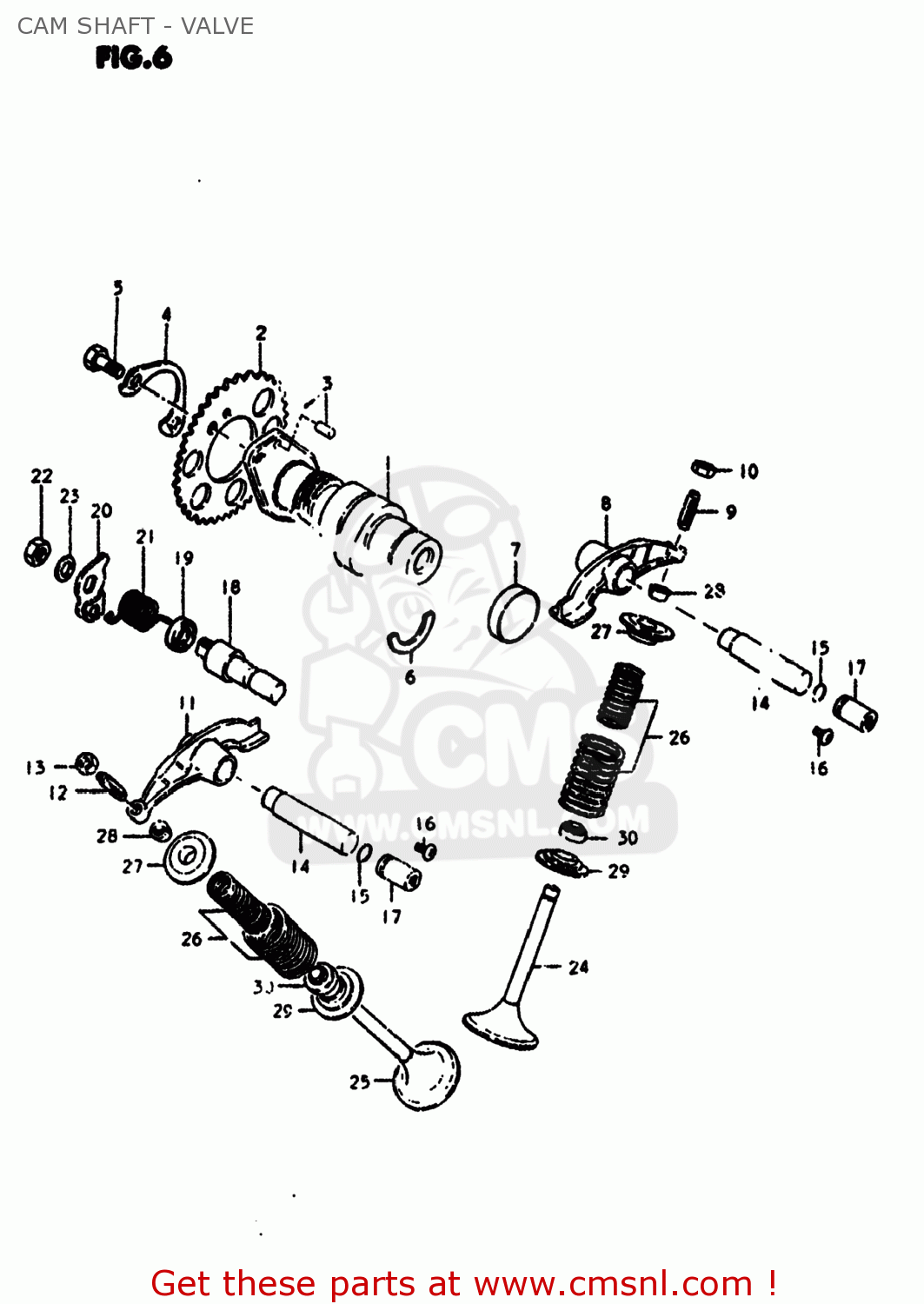 CAM SHAFT - VALVE SP400 1980 (T) USA (E03)