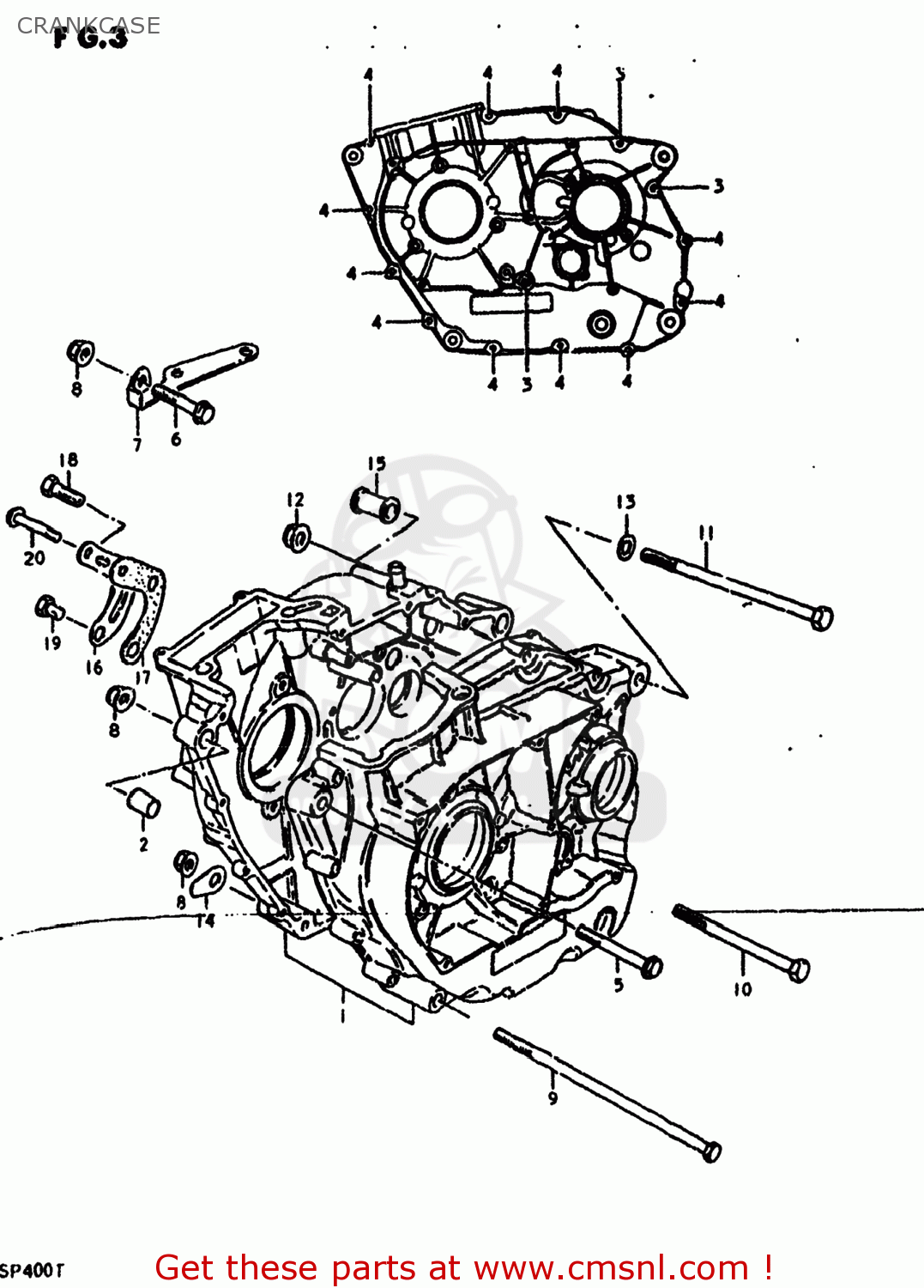 CRANKCASE SP400 1980 (T) USA (E03)