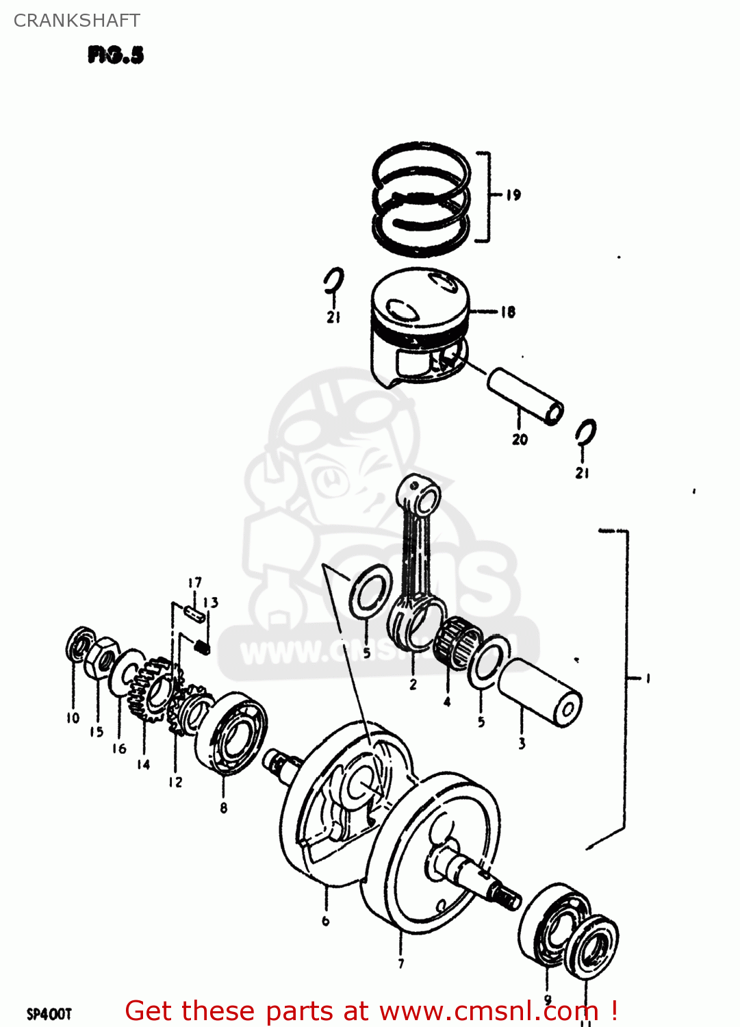 CRANKSHAFT SP400 1980 (T) USA (E03)