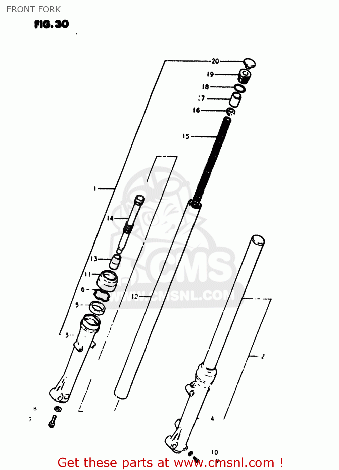 FRONT FORK SP400 1980 (T) USA (E03)
