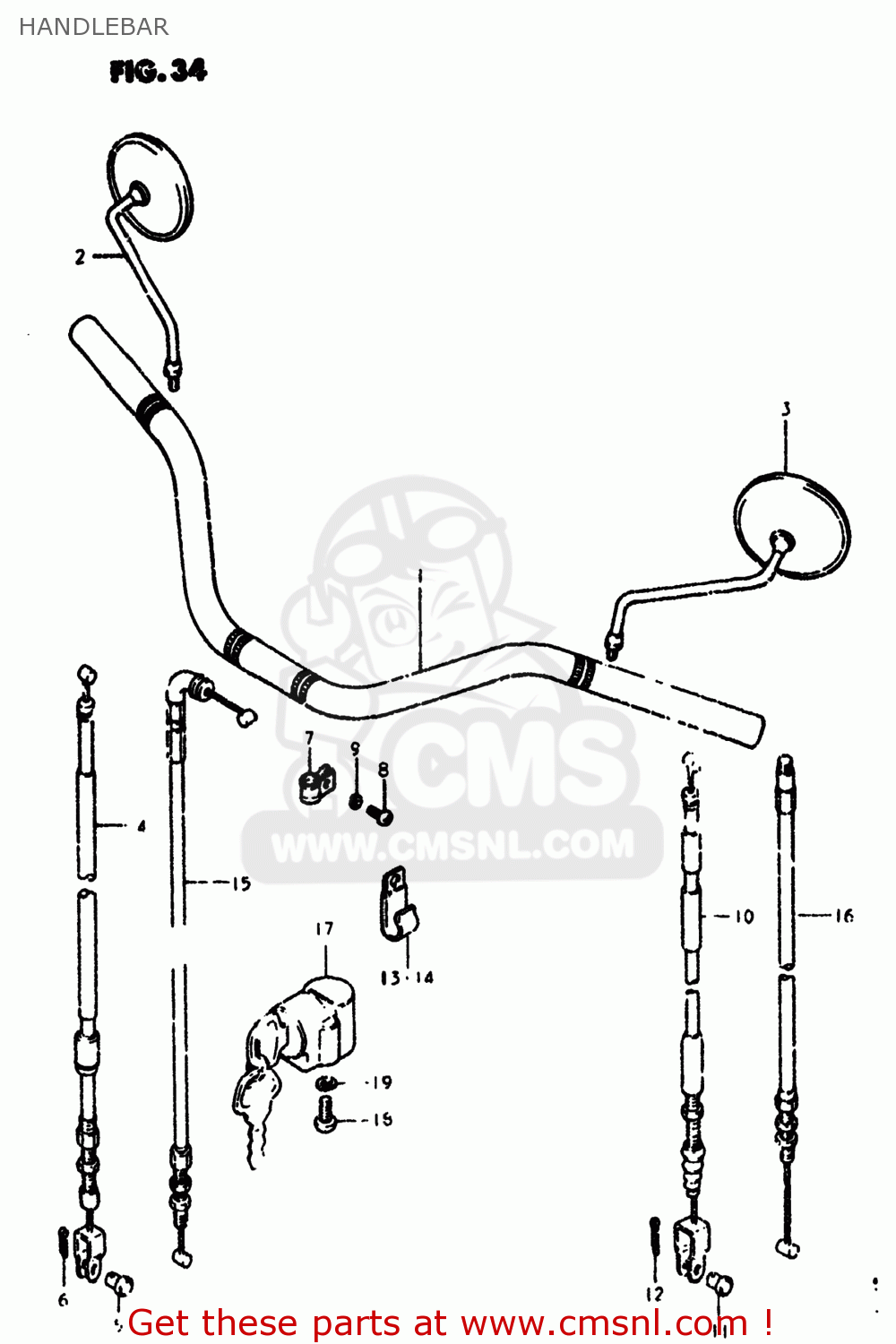 HANDLEBAR SP400 1980 (T) USA (E03)