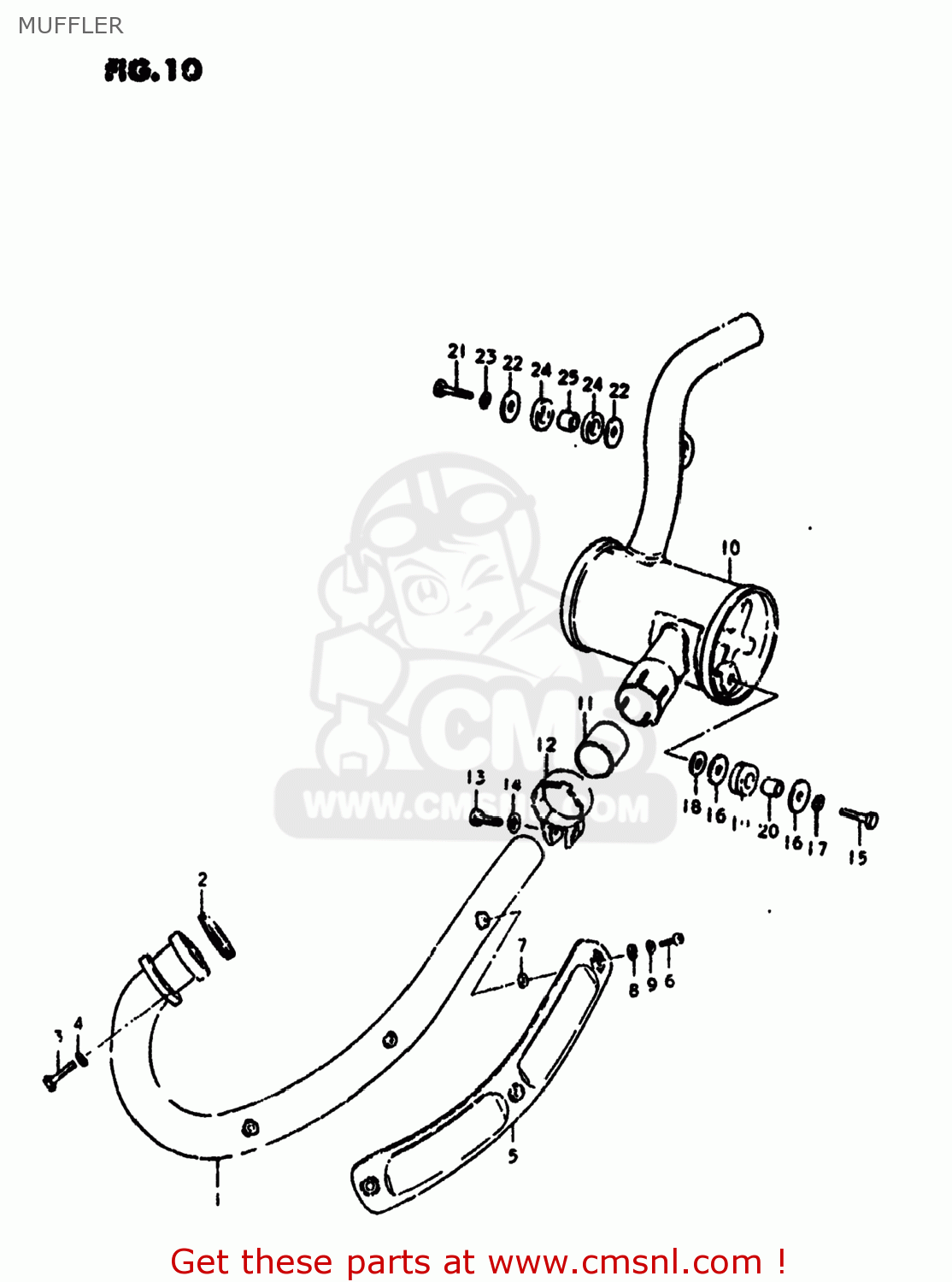 MUFFLER SP400 1980 (T) USA (E03)