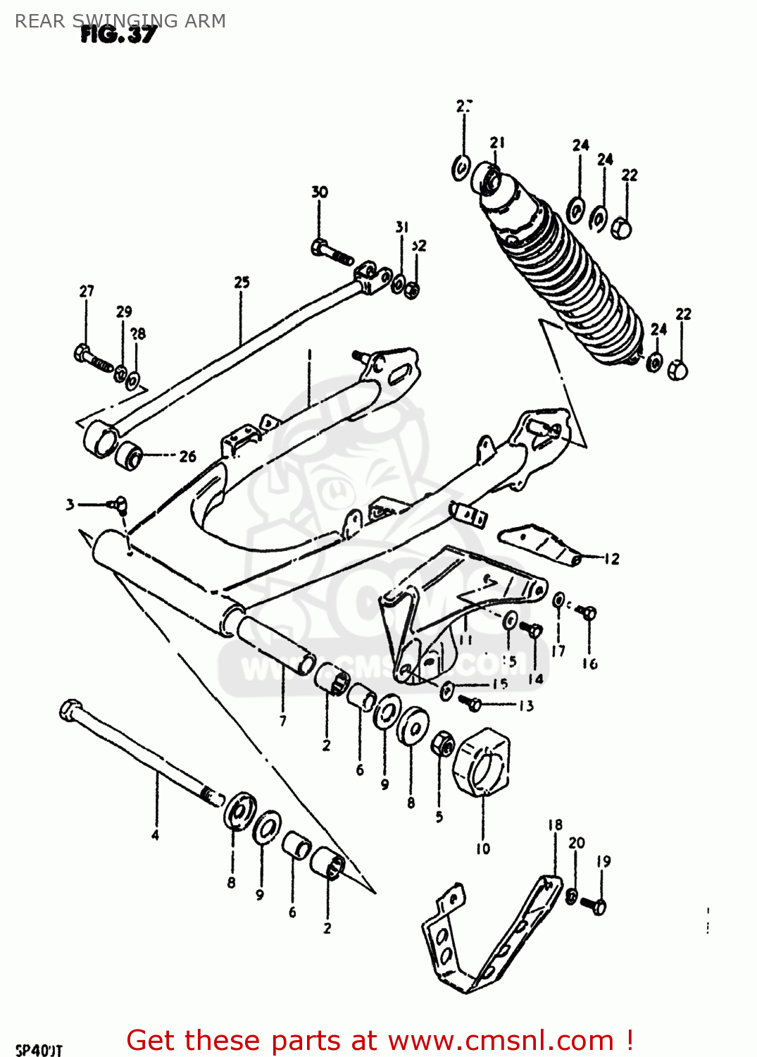 REAR SWINGING ARM SP400 1980 (T) USA (E03)