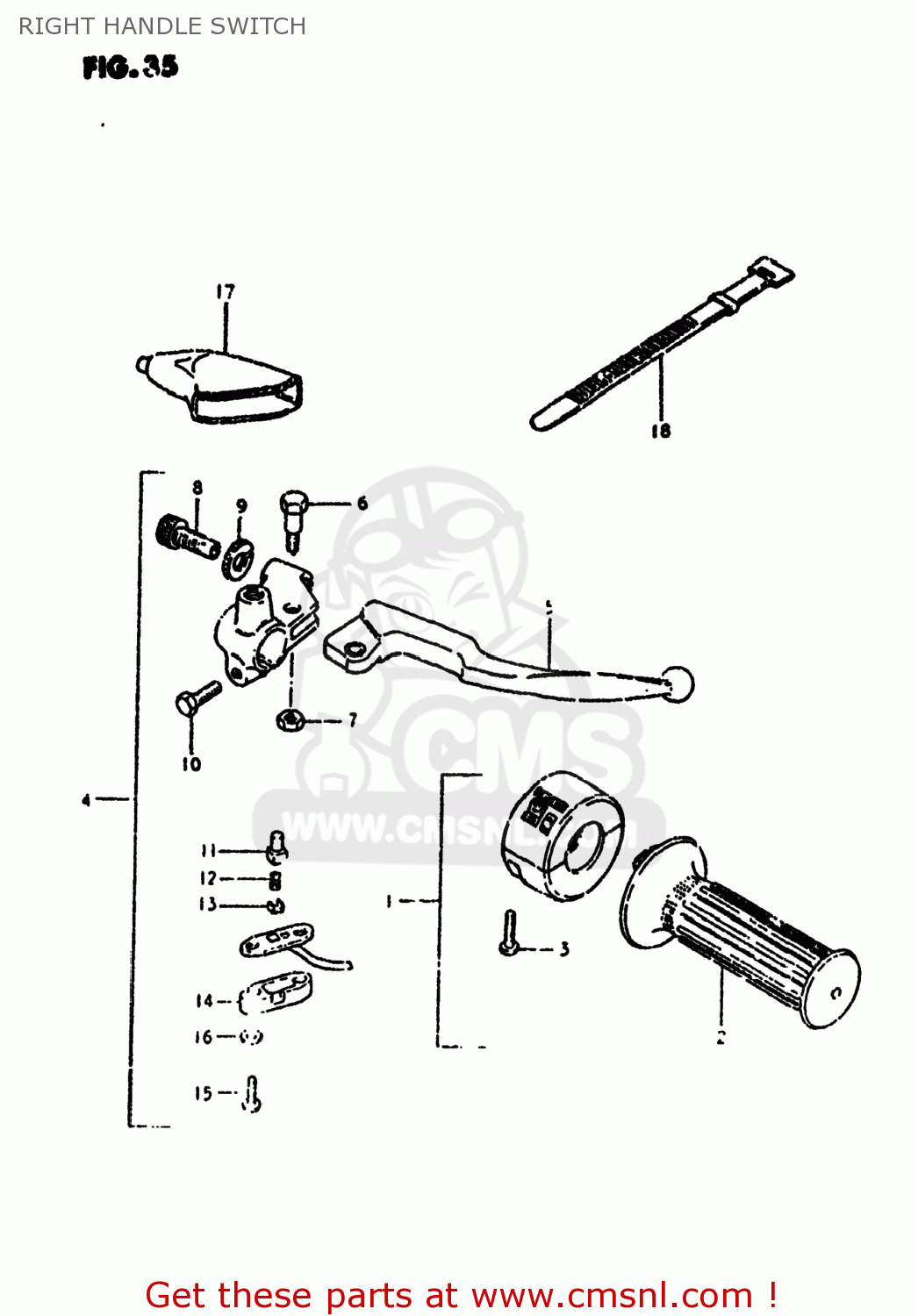 RIGHT HANDLE SWITCH SP400 1980 (T) USA (E03)