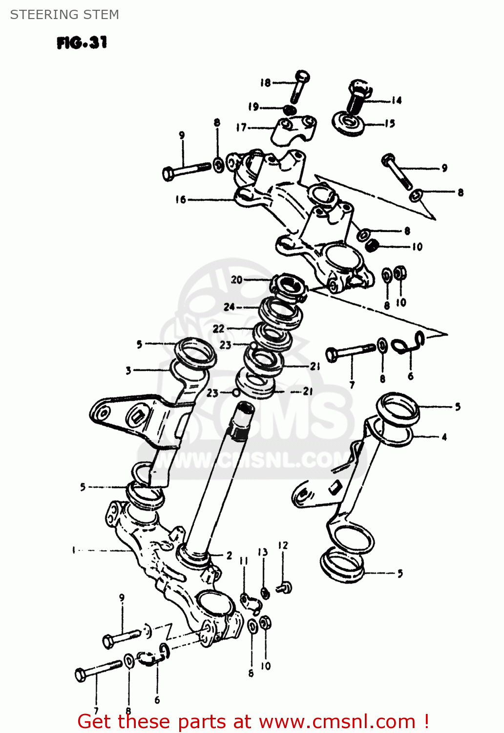 STEERING STEM SP400 1980 (T) USA (E03)