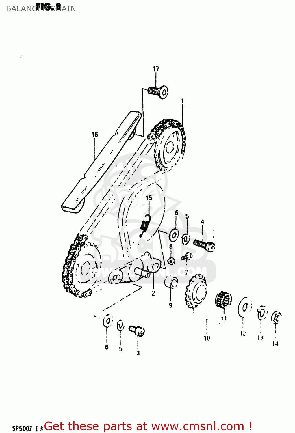BALANCER CHAIN SP500 1981 (X) USA (E03)