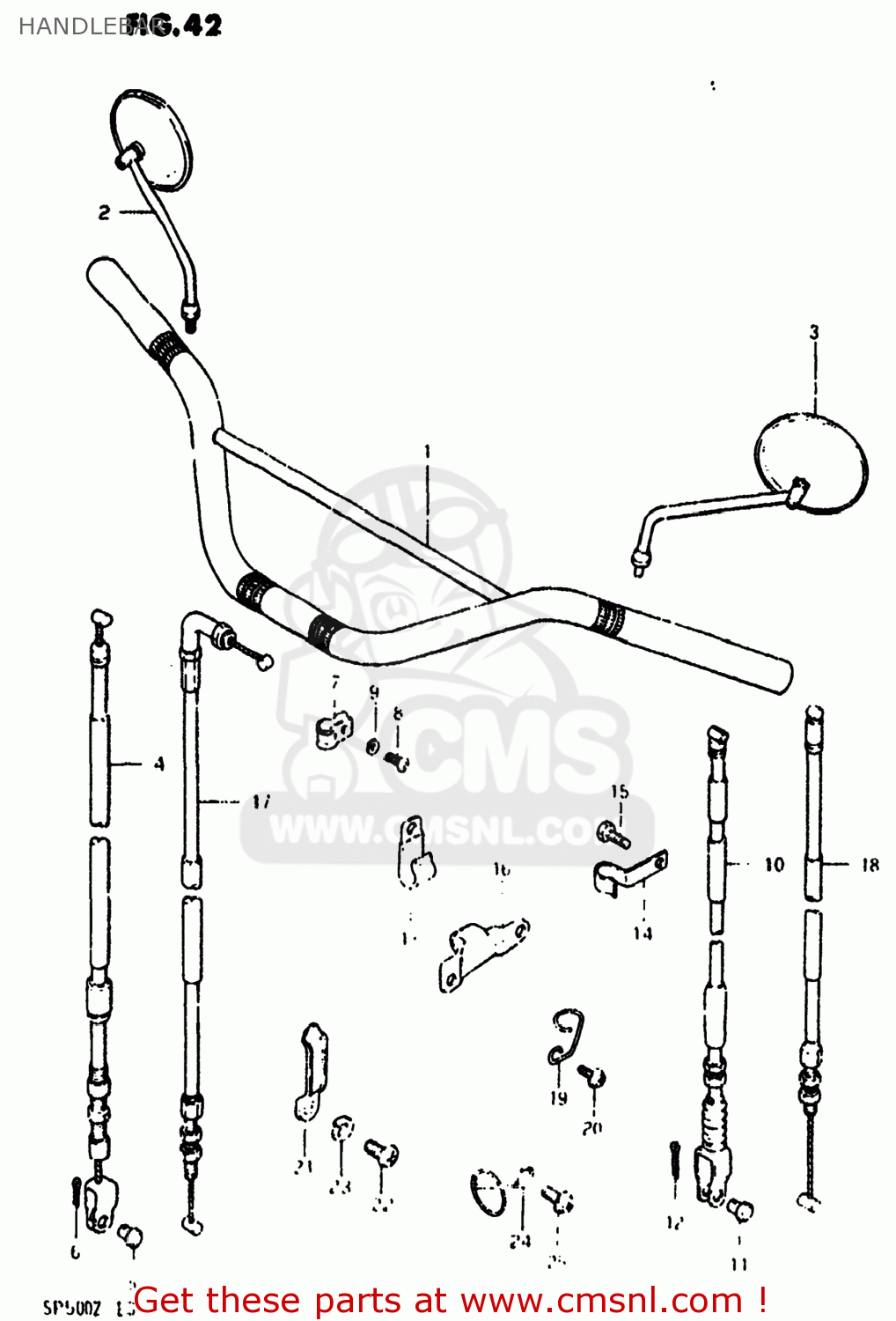 HANDLEBAR SP500 1981 (X) USA (E03)