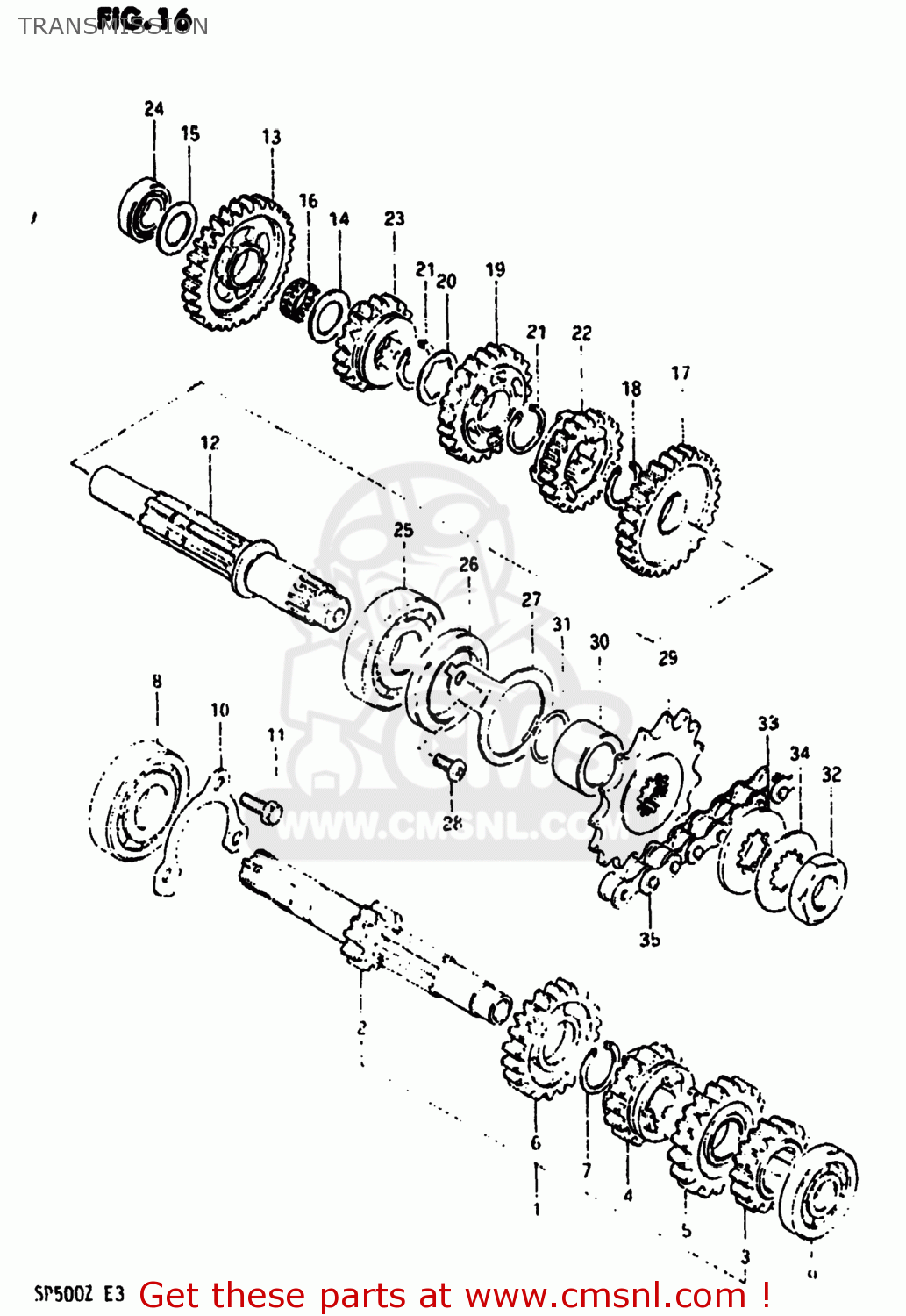 TRANSMISSION SP500 1981 (X) USA (E03)